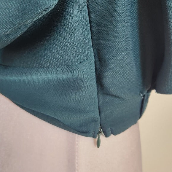 Windsor Dark Green Twist Front Crop Top Size Small