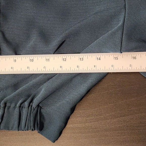 Windsor Dark Green Twist Front Crop Top Size Small