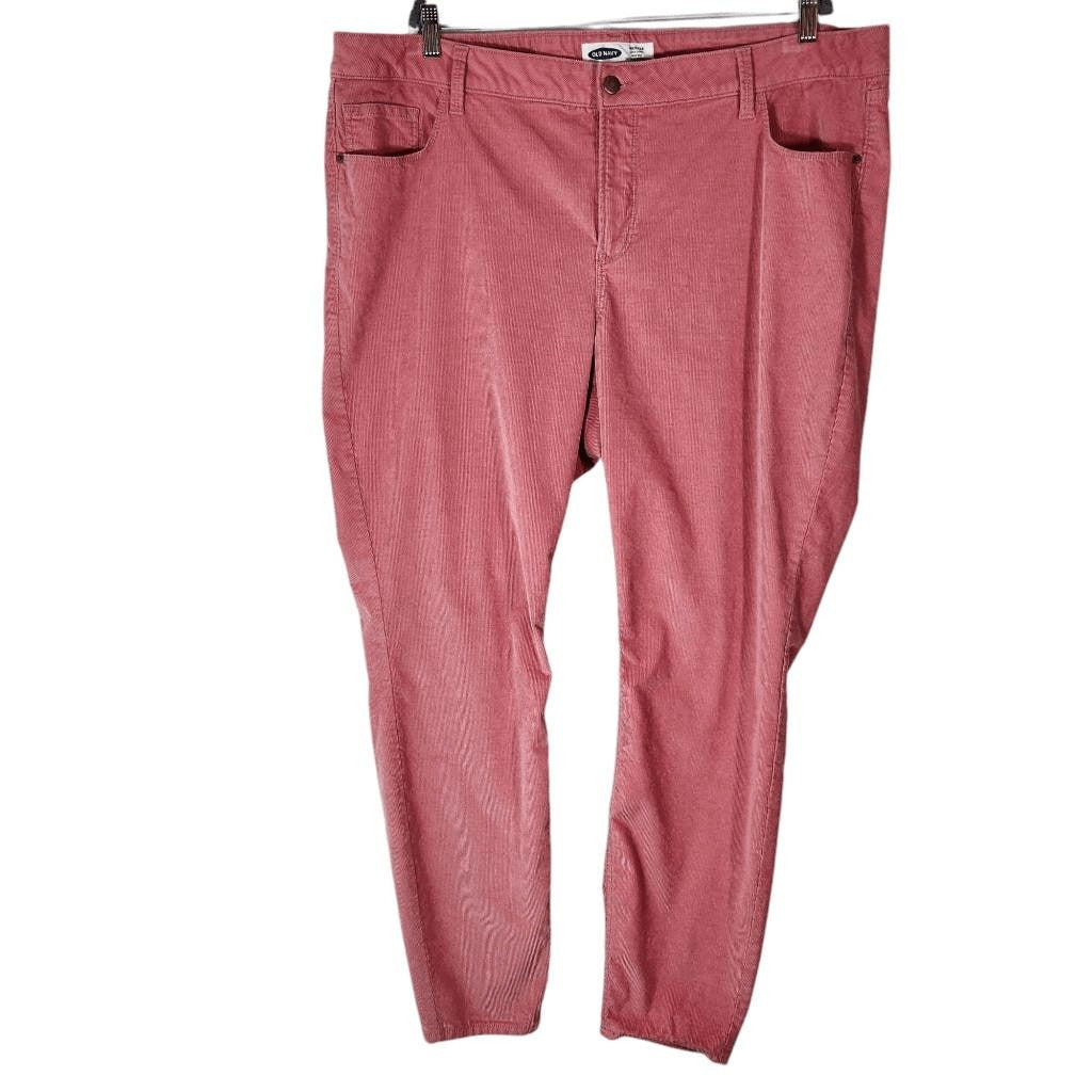 Old Navy Pink Corduroy Skinny Pants Size 24 Long Rockstar Super Skinny High-Rise