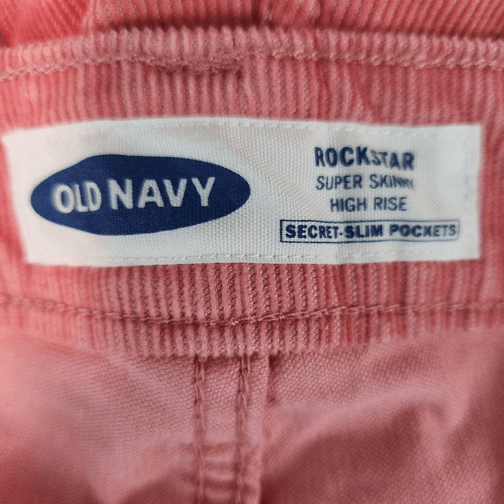 Old Navy Pink Corduroy Skinny Pants Size 24 Long Rockstar Super Skinny High-Rise