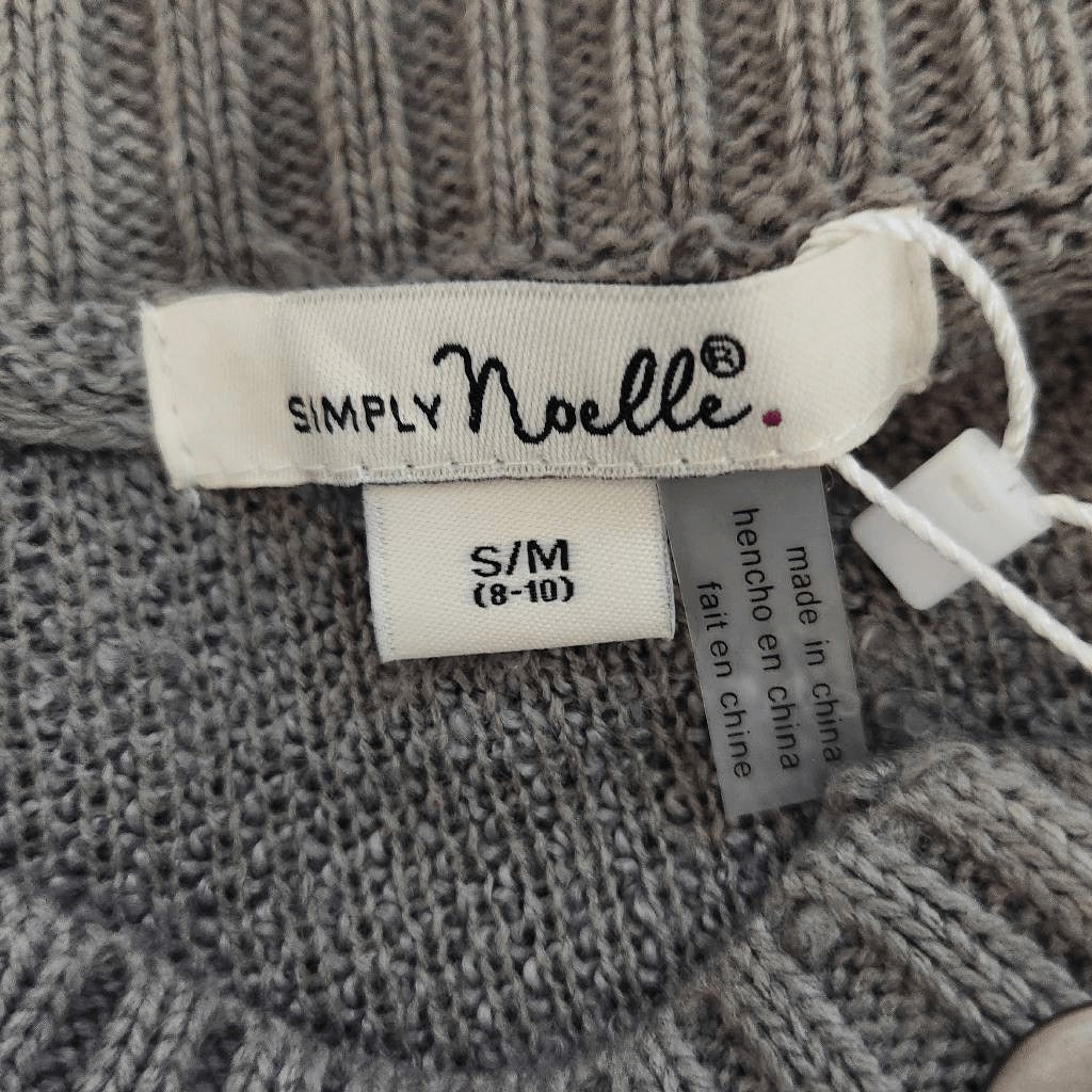 Simply Noelle Gray Poncho Sweater NWT Size Small/Medium Gray Sweater