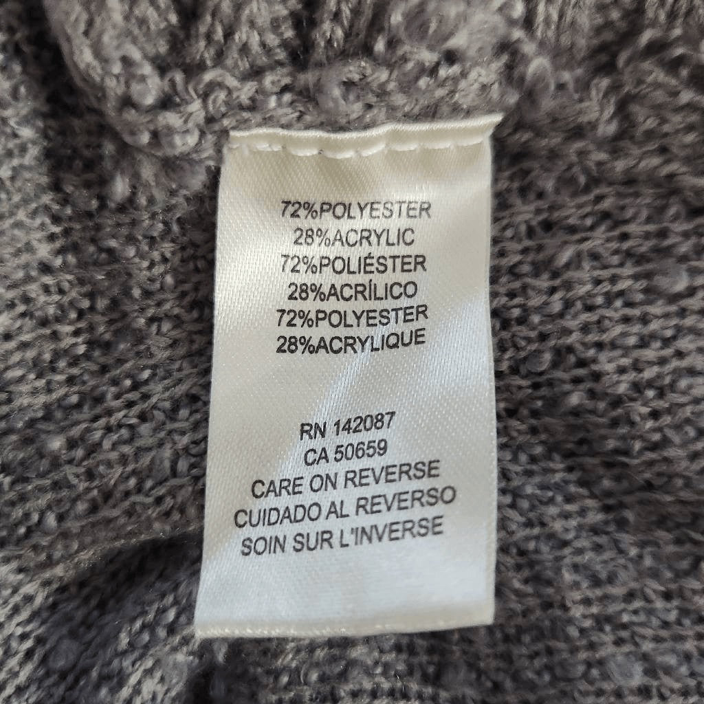 Simply Noelle Gray Poncho Sweater NWT Size Small/Medium Gray Sweater