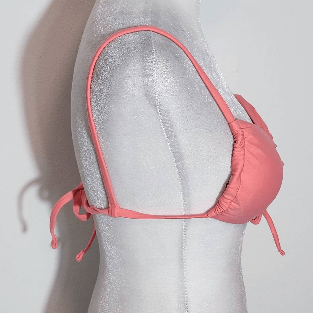 Aerie Pink Bikini Top NWT Size Small Gathered Bandeau Bikini Top