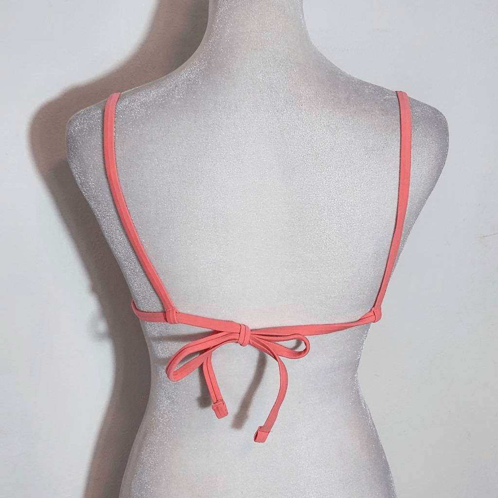 Aerie Pink Bikini Top NWT Size Small Gathered Bandeau Bikini Top