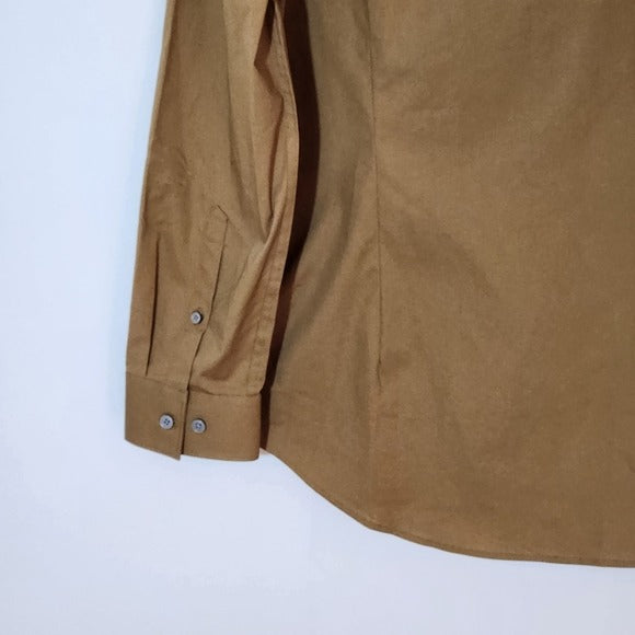 Express 1MX Mens Collarless Button Up Dress Shirt Size Medium NWOT