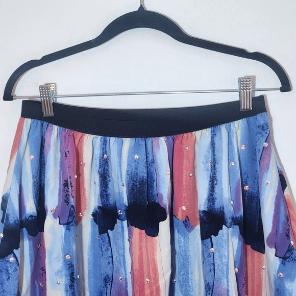 Candie’s Colorful Skirt with Tulle and Rhinestone Embellishments Size Medium