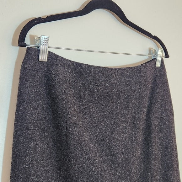 J. Crew Heathered Black Wool Blend Mini Skirt Size 8 NWT