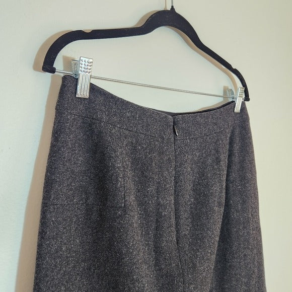 J. Crew Heathered Black Wool Blend Mini Skirt Size 8 NWT