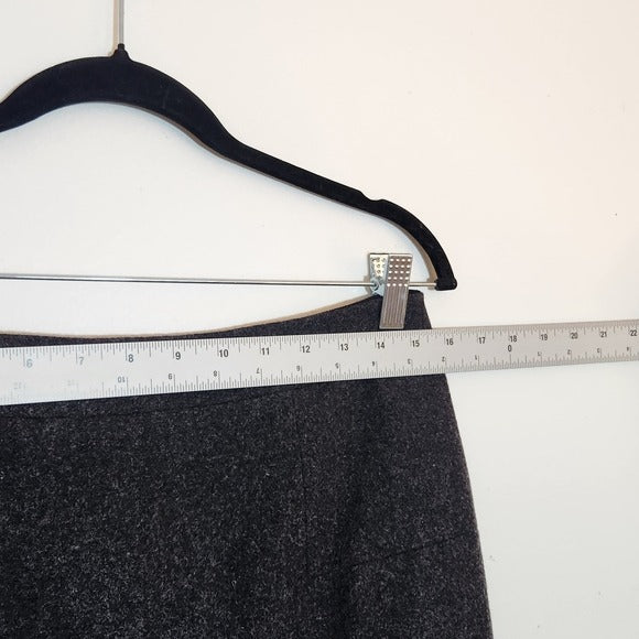 J. Crew Heathered Black Wool Blend Mini Skirt Size 8 NWT