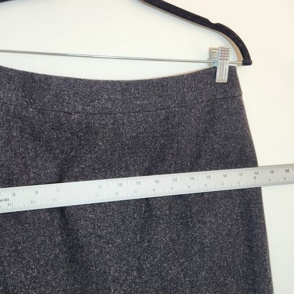 J. Crew Heathered Black Wool Blend Mini Skirt Size 8 NWT