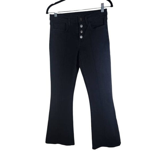 Cotton Citizen Black Cropped Flare Leg Jeans Size 24