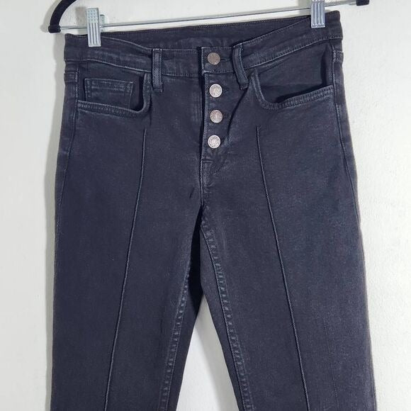 Cotton Citizen Black Cropped Flare Leg Jeans Size 24