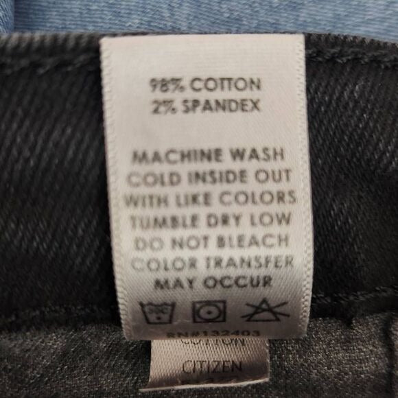 Cotton Citizen Black Cropped Flare Leg Jeans Size 24