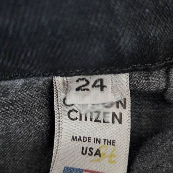 Cotton Citizen Black Cropped Flare Leg Jeans Size 24