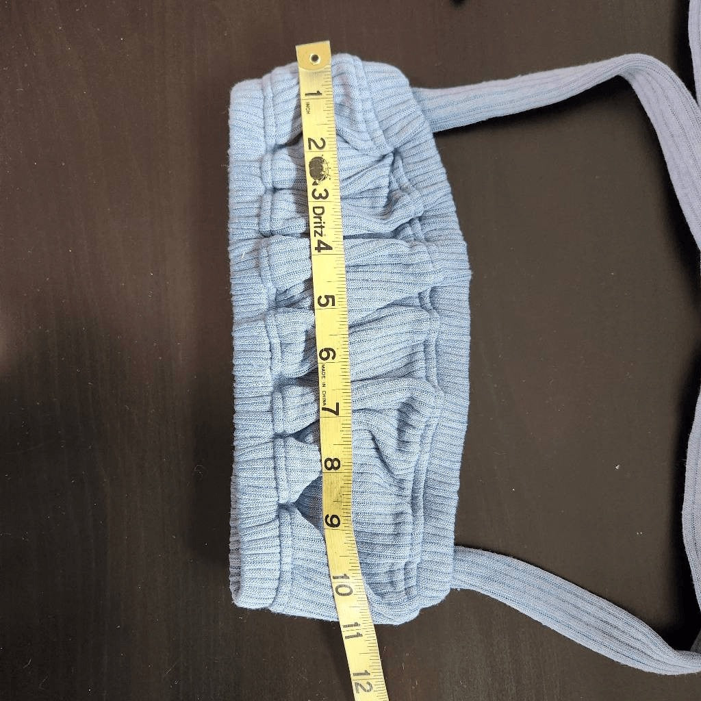 WeWoreWhat Blue Halter Crop Top Size XS NWT Tie Neck Halter Top