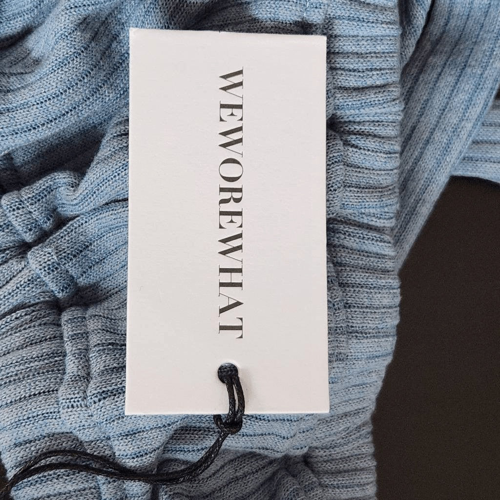 WeWoreWhat Blue Halter Crop Top Size XS NWT Tie Neck Halter Top