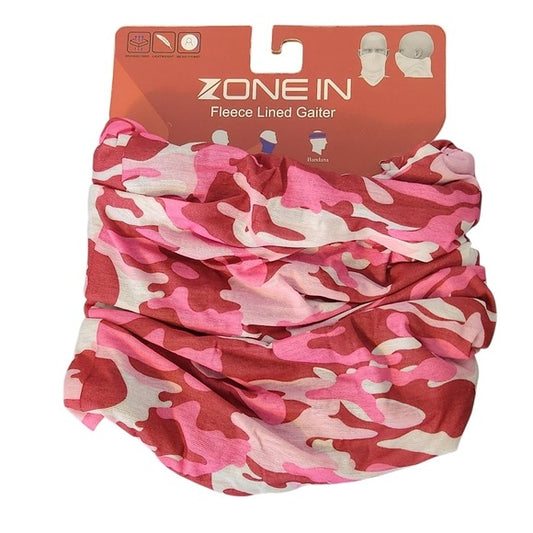 Zone-In Pink Camo Fleece-Lined Gaiter One Size New