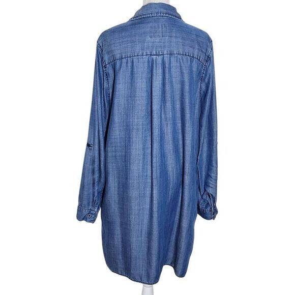 Velvet Heart Chambray Mini Shirt Dress Size Large