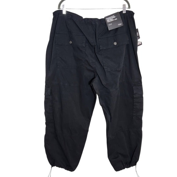 Silver Jeans Co. Black Cargo Parachute Pants Size 2X NWT