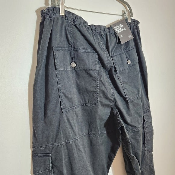 Silver Jeans Co. Black Cargo Parachute Pants Size 2X NWT