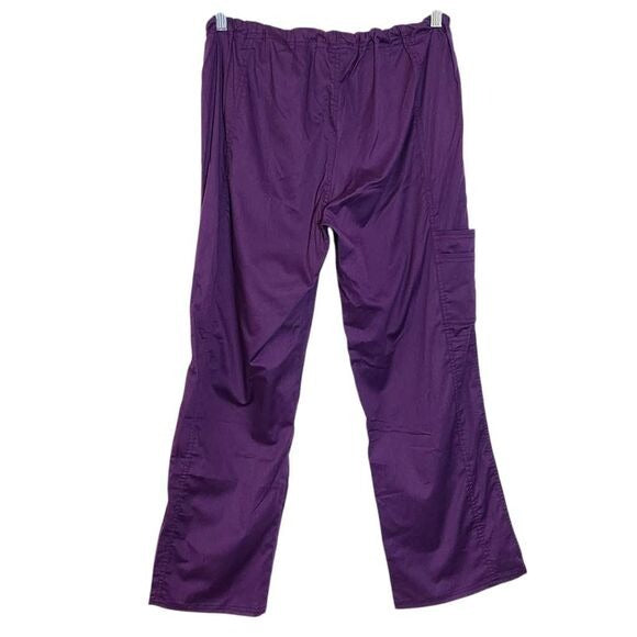 Life Threads Antimicrobial Purple Cargo Scrubs Size Medium Petite, New