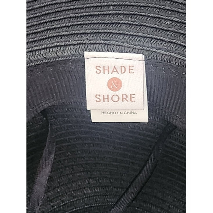 Shade & Shore Black Wide Brim Sun Hat One Size