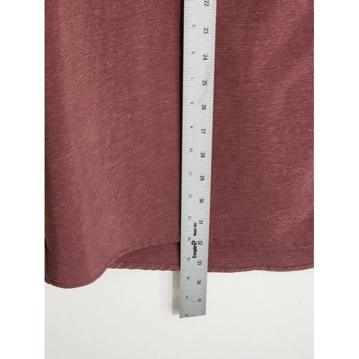 Swiss Tech Burgundy Performance Button-Down Shirt Size 3X