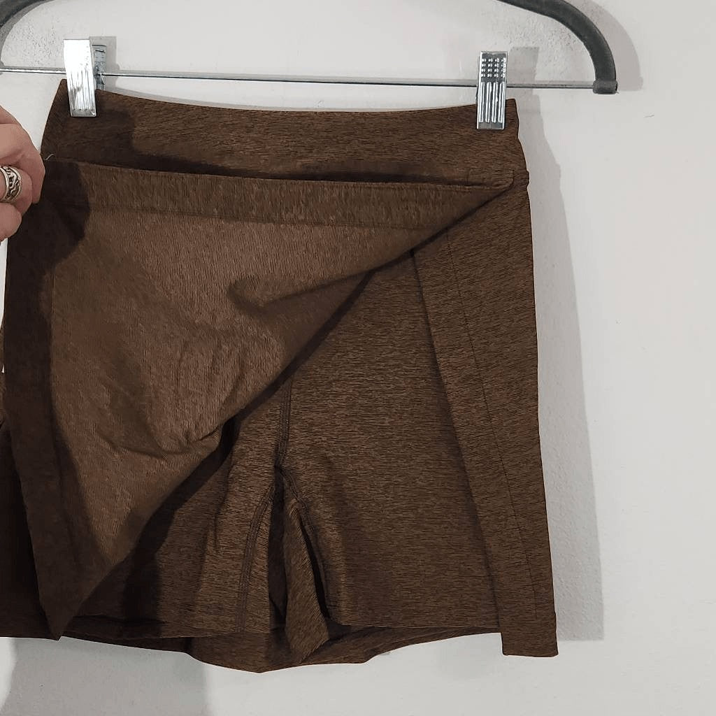 Outdoor Voices Dark Brown Athletic Skort NWT Size XXS Brown Athletic Mini Skirt