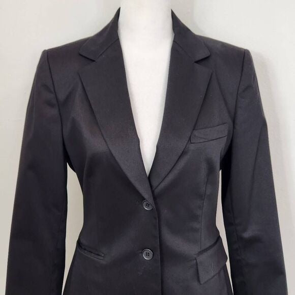 Isabella DeMarco Black Blazer Size 4 Capsule Wardrobe Black Formal Blazer