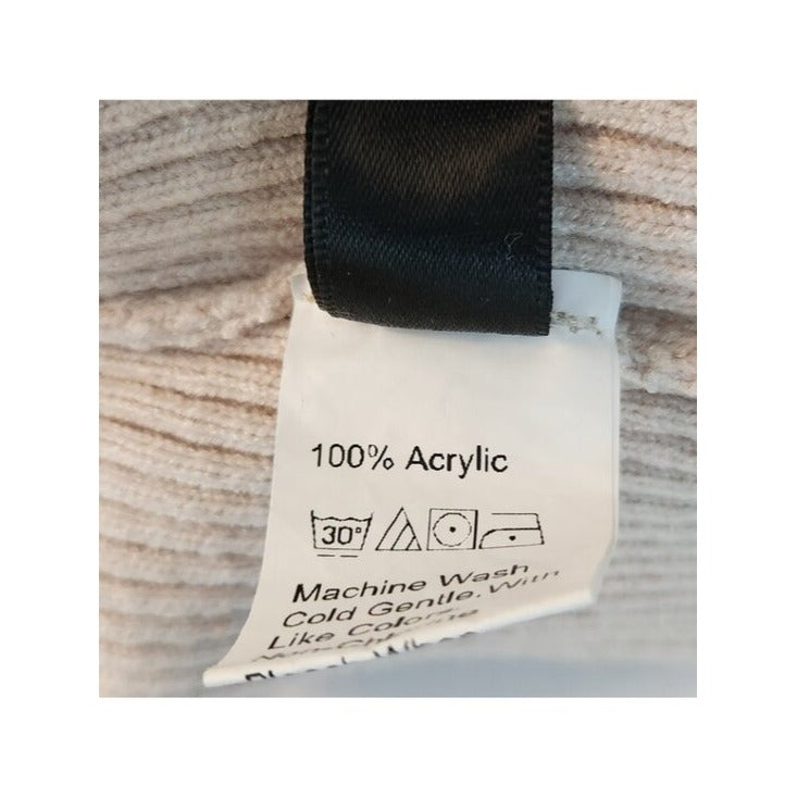 SHEIN Cream Ribbed Knit Tie Front Cardigan Size 6