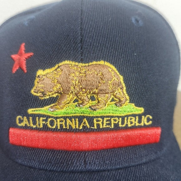 California Republic Navy Blue Baseball Hat One Size