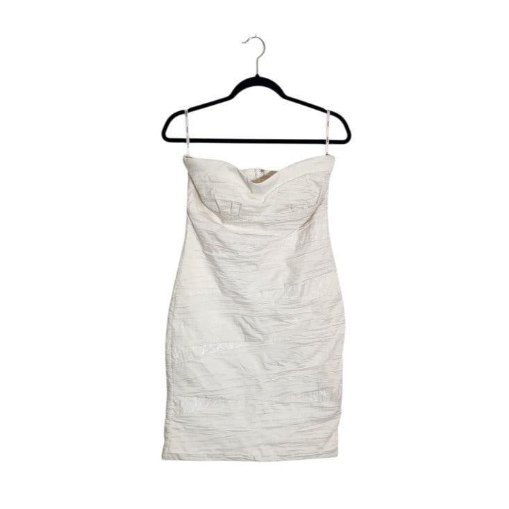 SNAP Off White Strapless Cocktail Dress Size Large NWT