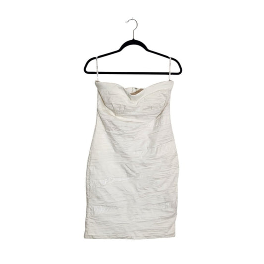 SNAP Off White Strapless Cocktail Dress Size Large NWT