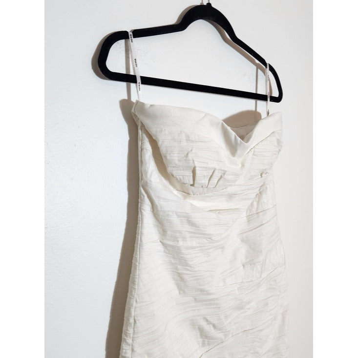 SNAP Off White Strapless Cocktail Dress Size Large NWT