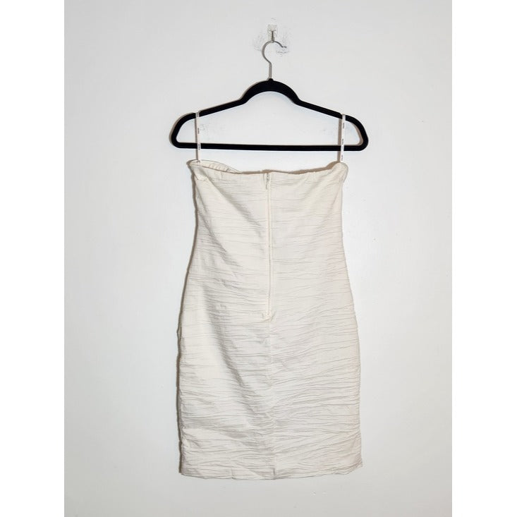 SNAP Off White Strapless Cocktail Dress Size Large NWT