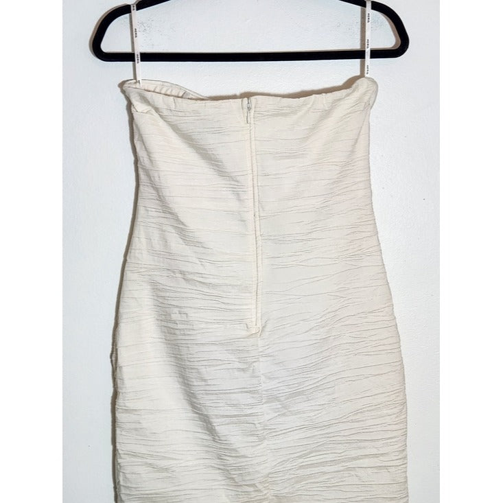SNAP Off White Strapless Cocktail Dress Size Large NWT