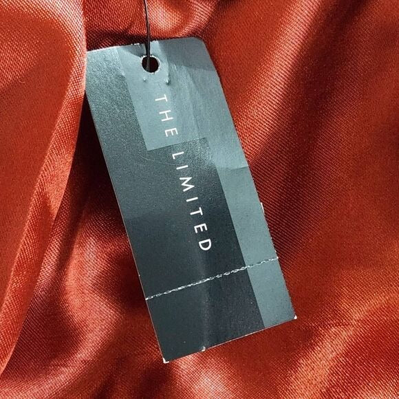 The Limited Orange Belted Coat Size Medium Dark Orange Trench Coat New