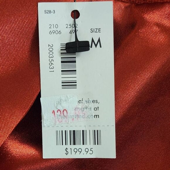 The Limited Orange Belted Coat Size Medium Dark Orange Trench Coat New