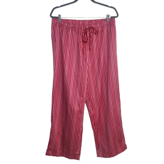 Cacique Pink and Red Striped Pajama Pants Size 14/16