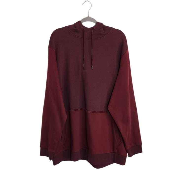 Russell Athletic Two-Tone Burgundy Premium Fleece Hoodie Size 2XL NWT