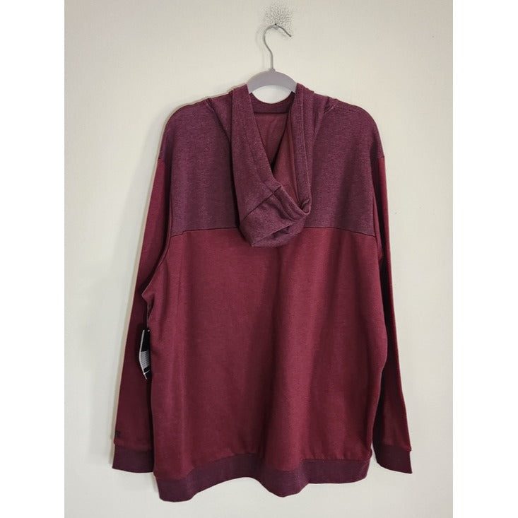 Russell Athletic Two-Tone Burgundy Premium Fleece Hoodie Size 2XL NWT