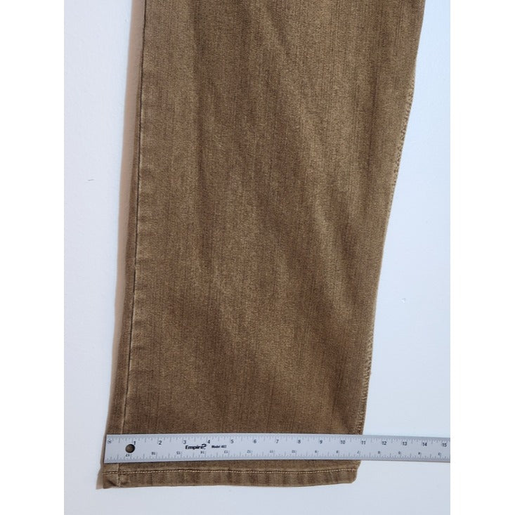 Cato Brown Distressed Look Straight Leg Jeans Size 24W NWT