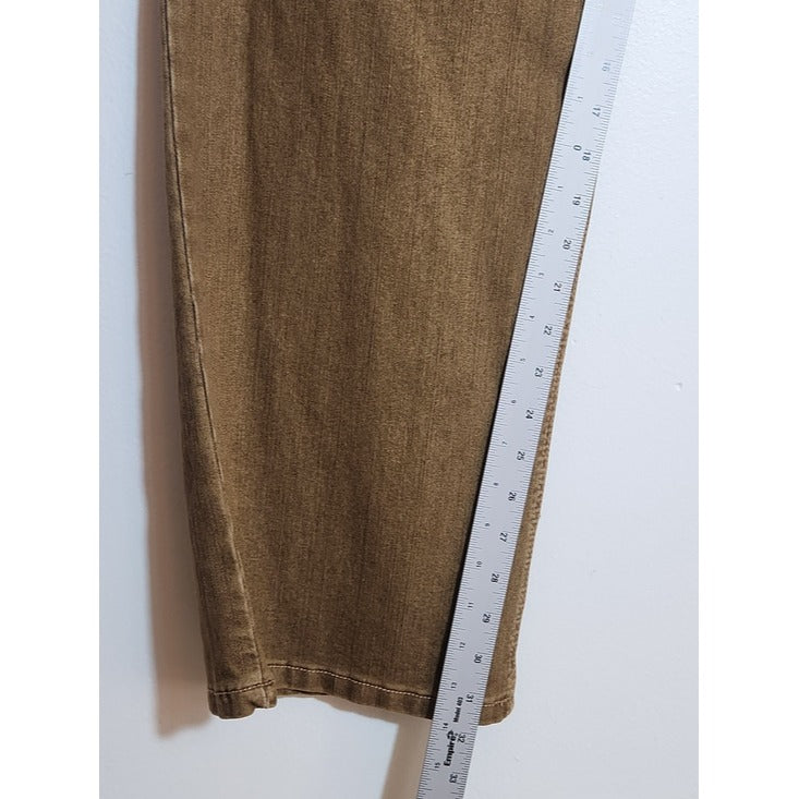 Cato Brown Distressed Look Straight Leg Jeans Size 24W NWT