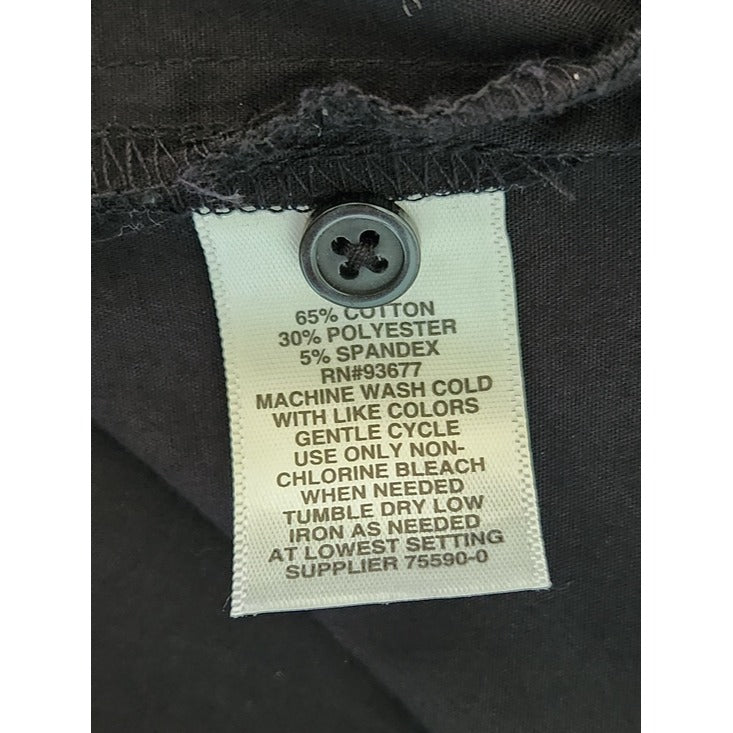 Belle Sky Black Ruffle Sleeve Blouse Size Medium