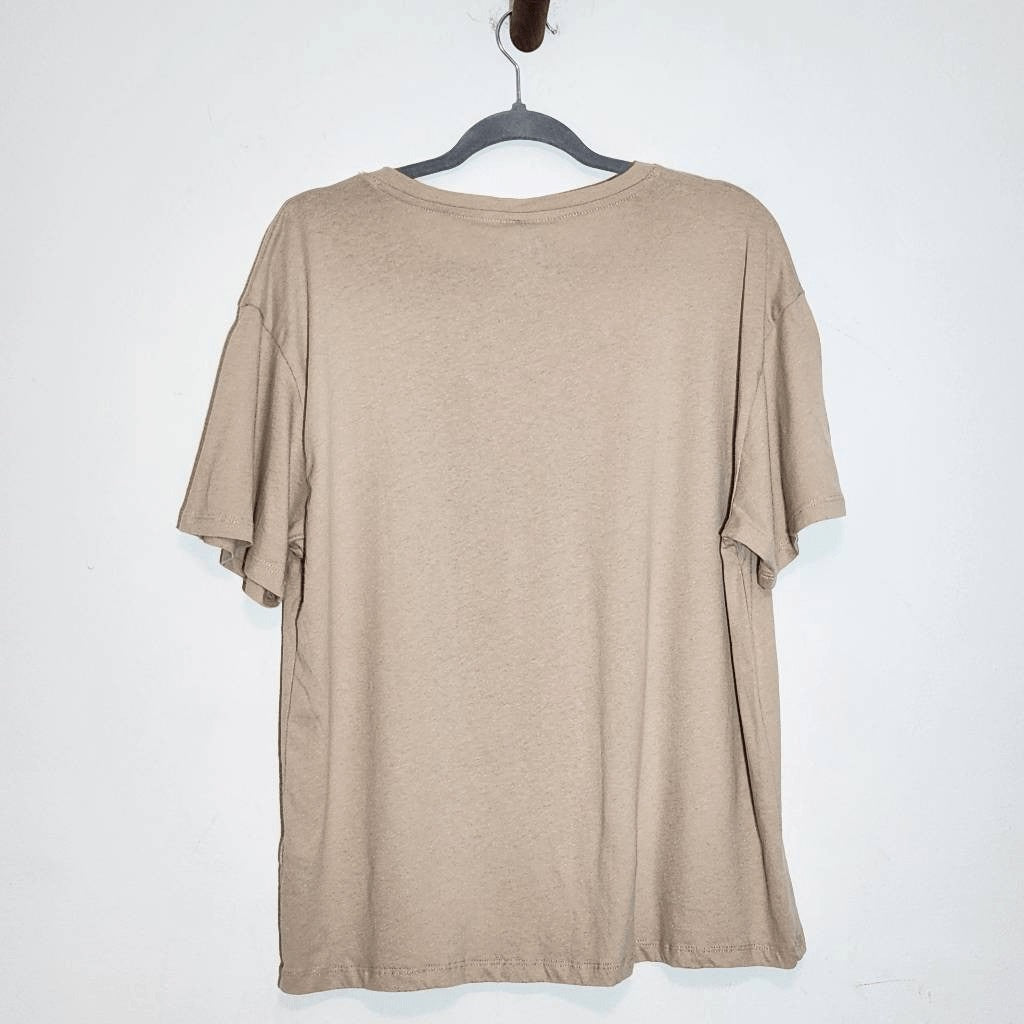 David Bowie T-Shirt NWT Size Large Tan Short Sleeve David Bowie Let's Dance Tee