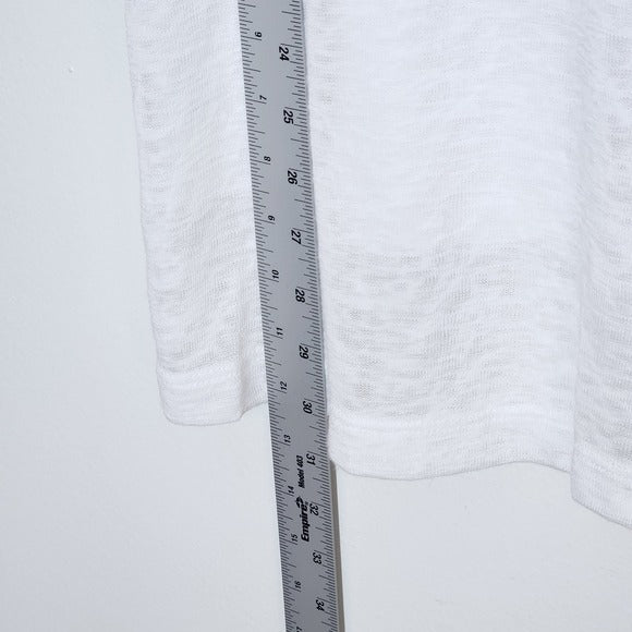 Nally & Millie White Slub Knit Tunic Tee Size XL NWT