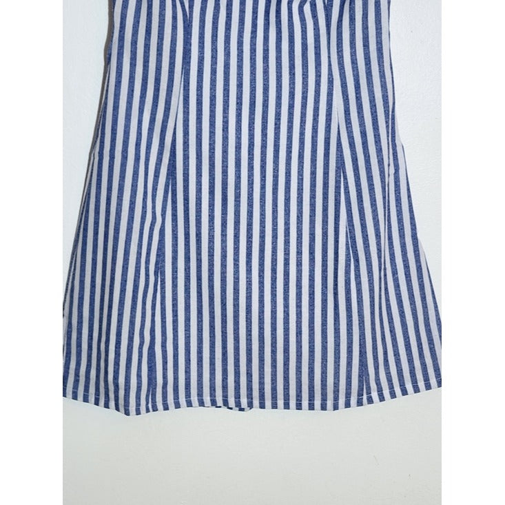 Lulus Blue and White Stripe Off the Shoulder Mini Dress Size Small NWT