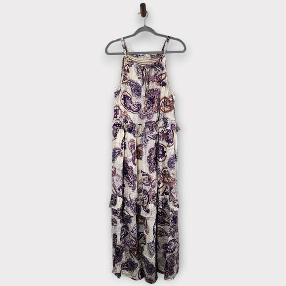 Band of the Free Paisley Tiered Maxi Dress Size Small Wedding Guest Dress
