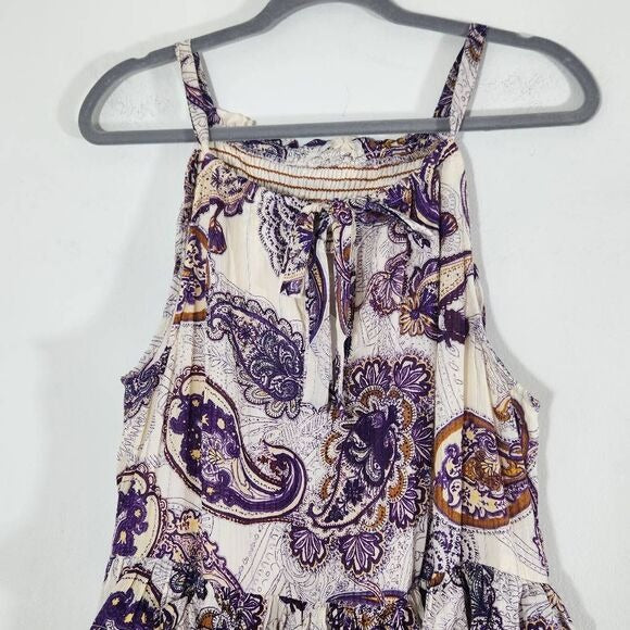 Band of the Free Paisley Tiered Maxi Dress Size Small Wedding Guest Dress