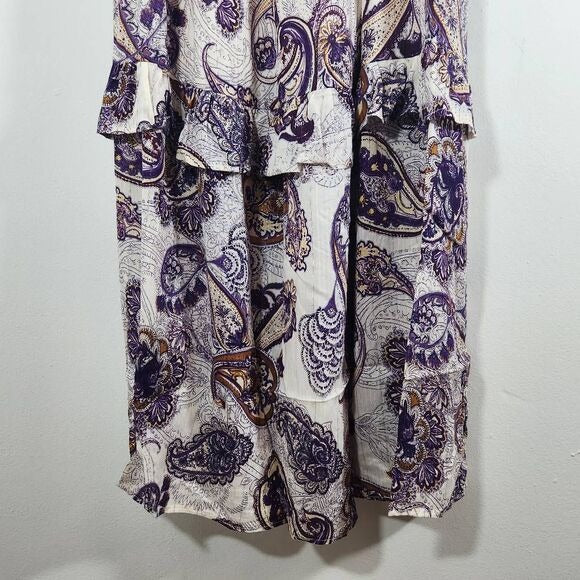 Band of the Free Paisley Tiered Maxi Dress Size Small Wedding Guest Dress